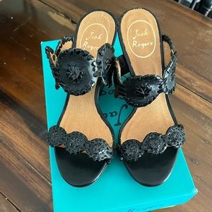 Jack Rogers Black Wedge